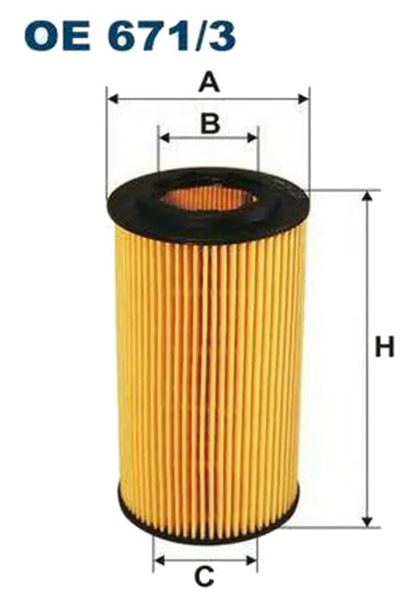 Масляный фильтр Filtron OE671/3 (вставка)
